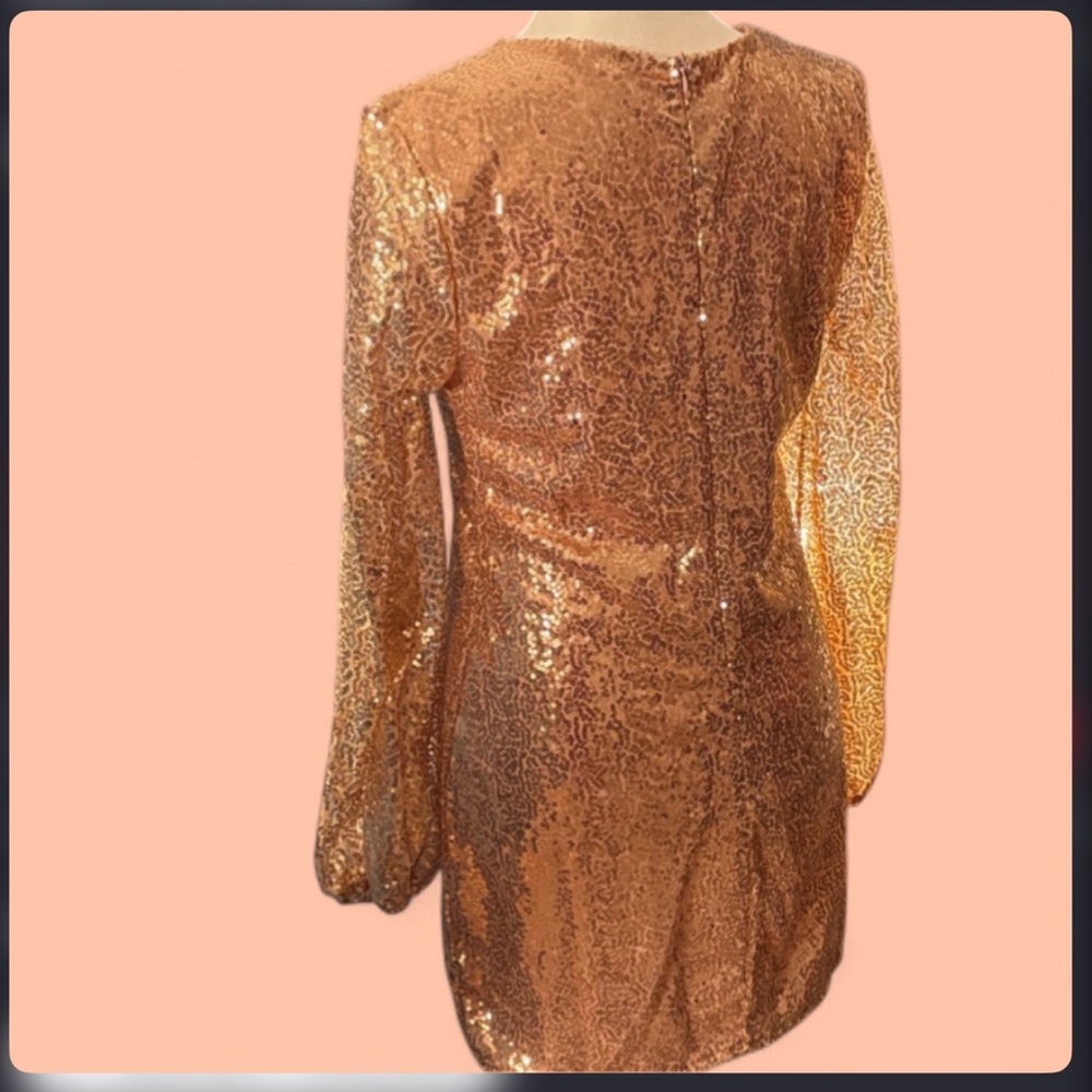 Rose Gold Y2K Sequin Micro Mini dress ✨ - Picture 2 of 10
